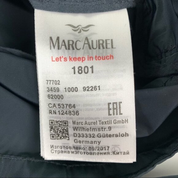 Marc Aurel Water Resistant Navy Blue Zippered Jacket size 36 - Picture 10 of 10